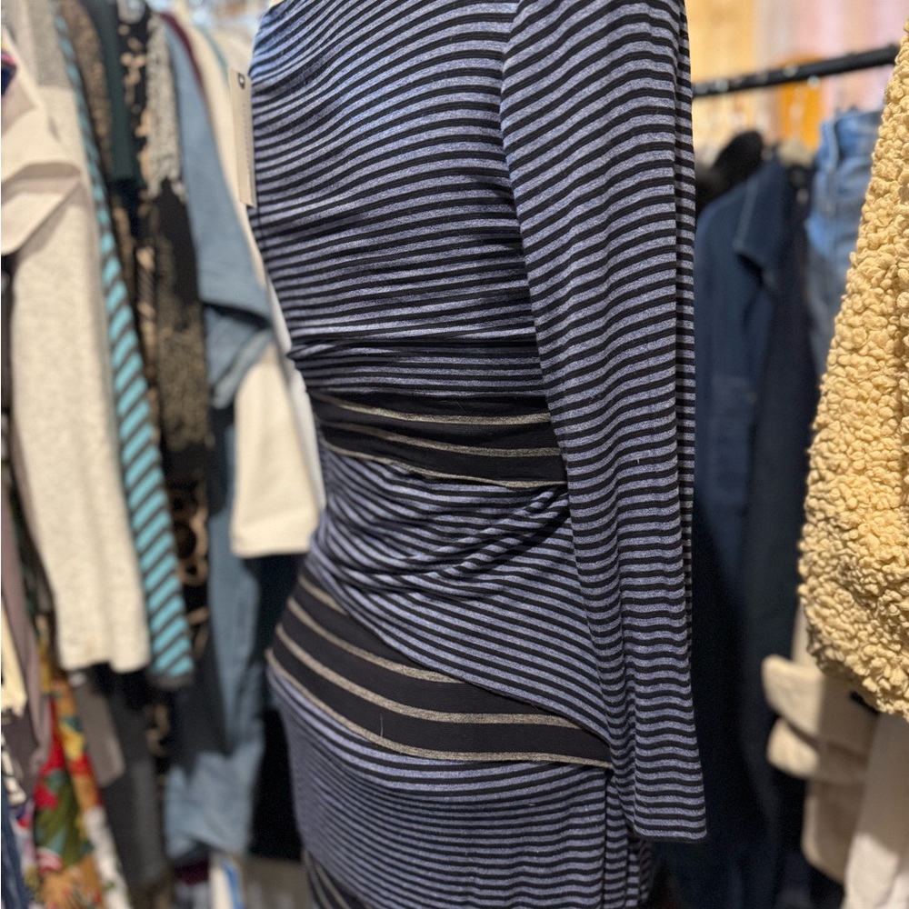 Anthropology soft Large Blue Ruched NWT Baily 44 Bodycon Dress stretchy - Picture 7 of 14